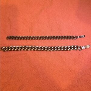 His and hers copper bracelets